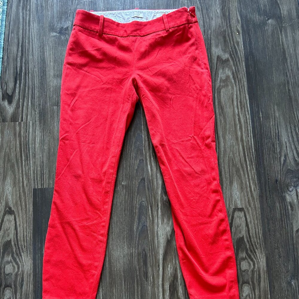 J. Crew Women's Minnie Pant in Red Orange Size 00